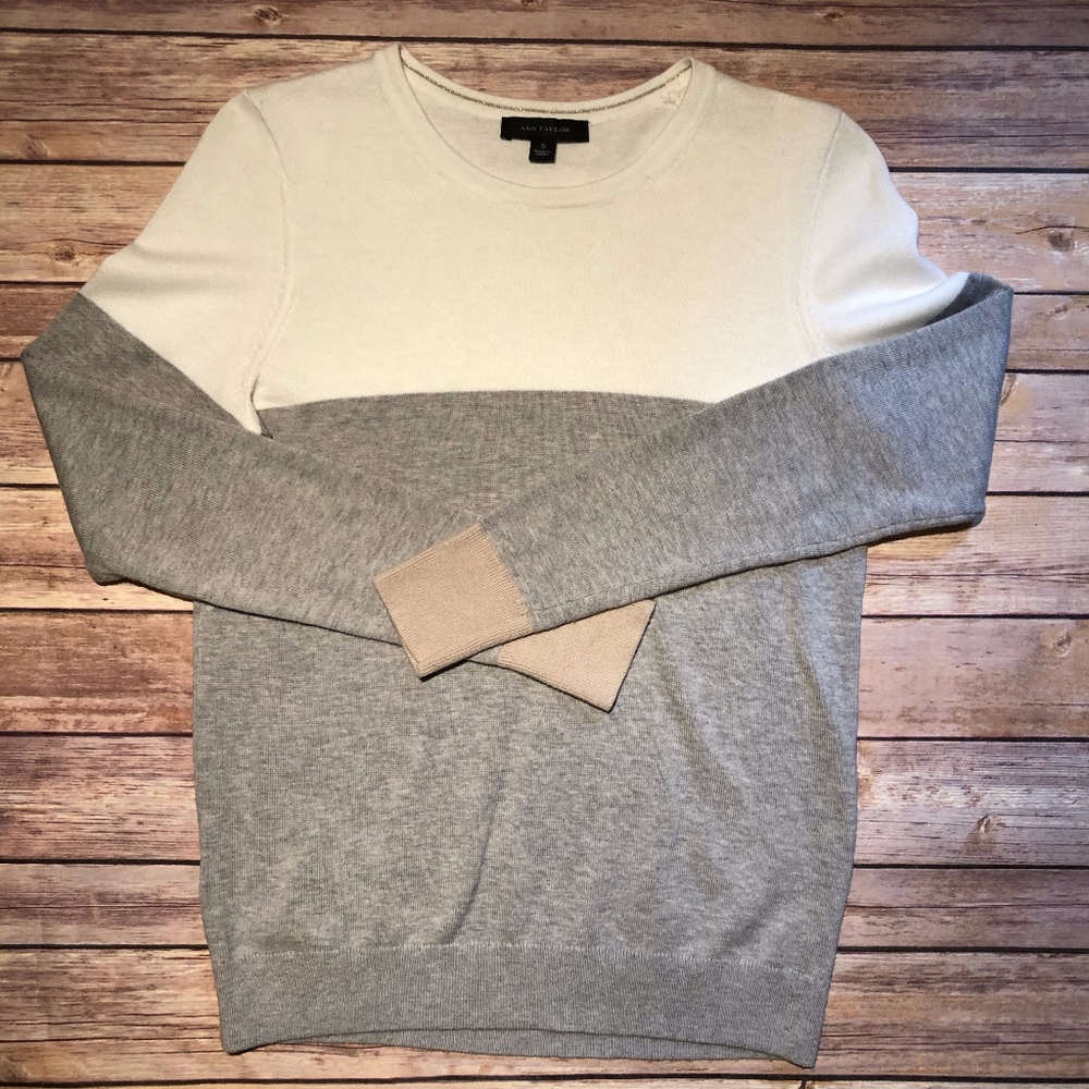 Ann Taylor Color Block Sweater